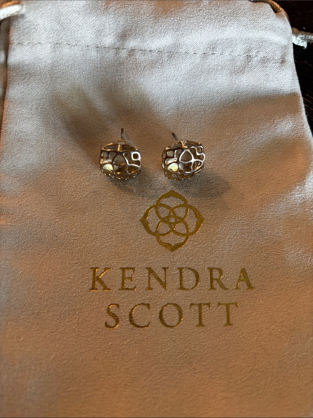 Kendra Scott Gold Openwork Disc Stud Earrings
